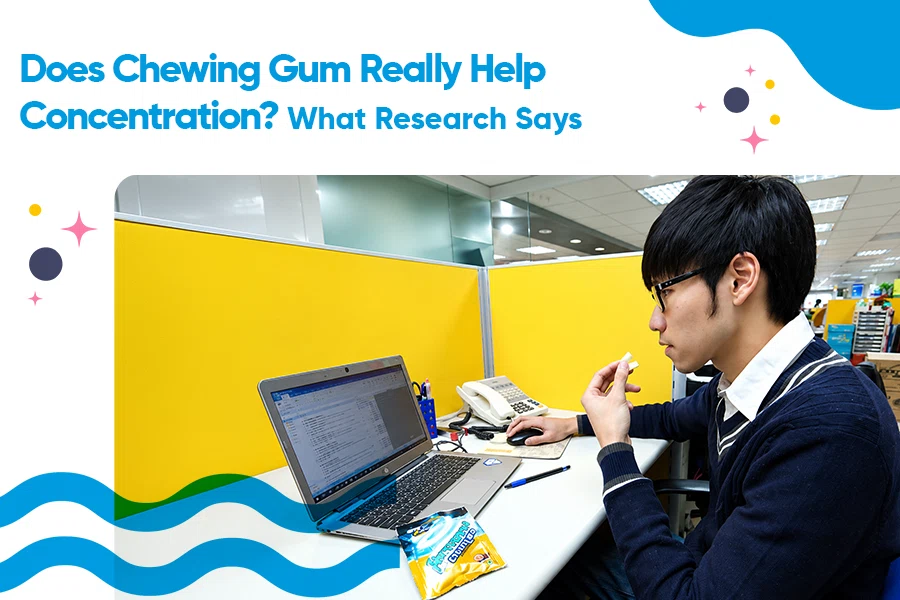 chewing gum help concentration